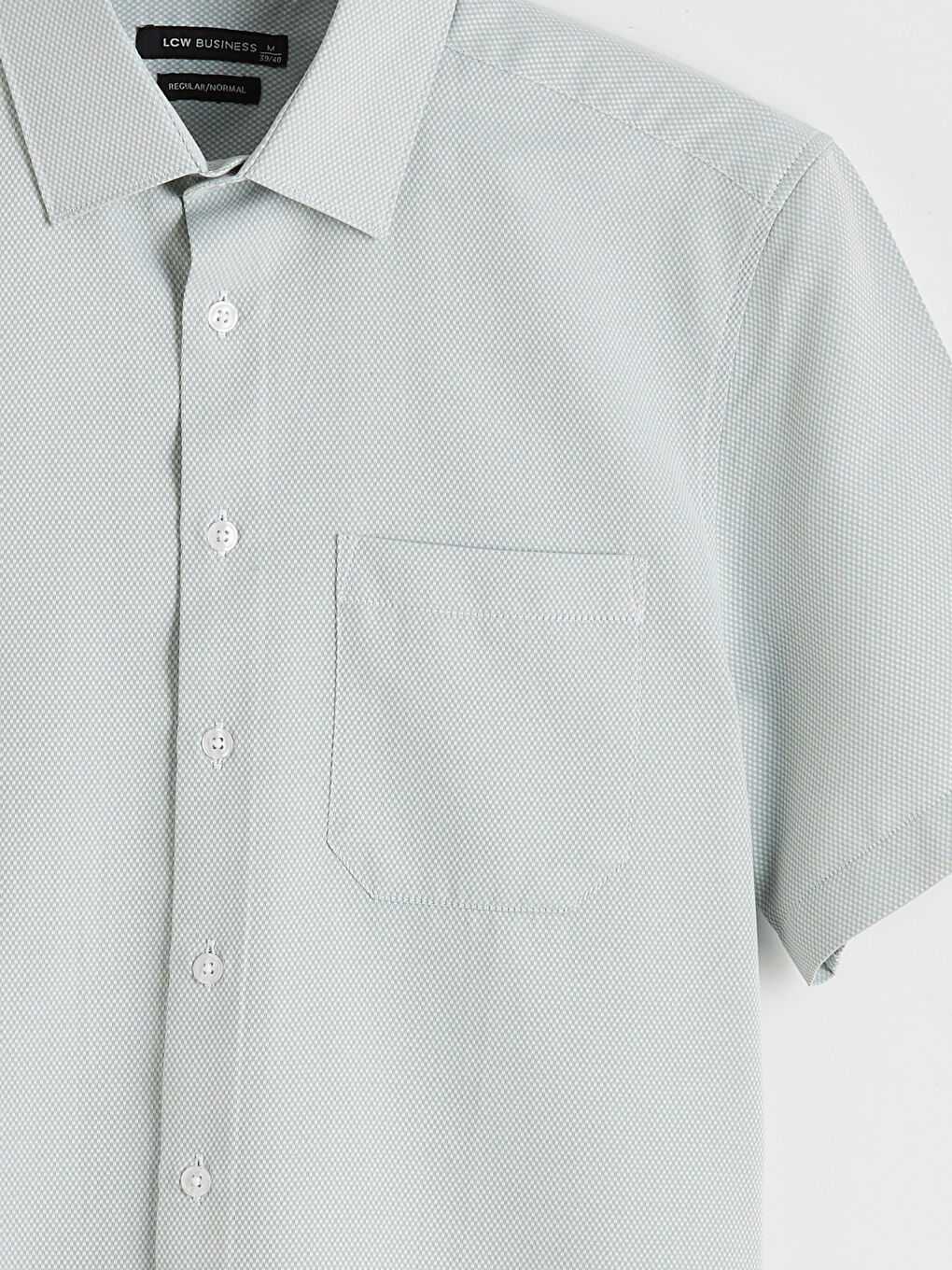 Yeşil Regular Fit Desenli Erkek Gömlek-5