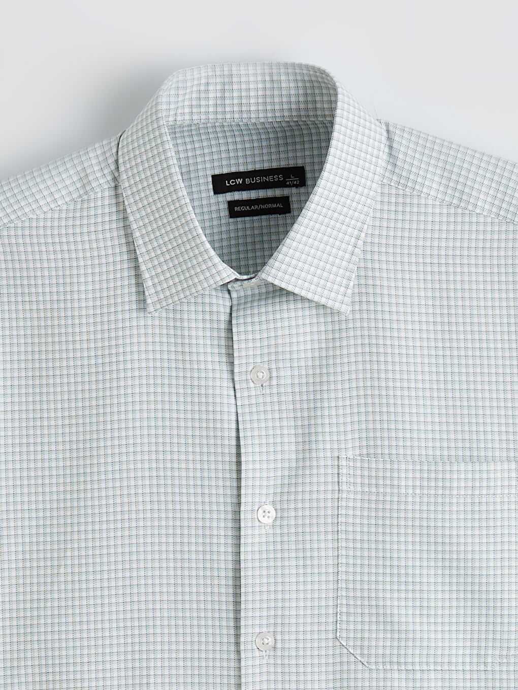 Yeşil Ekose Desenli Regular Fit Erkek Gömlek-1