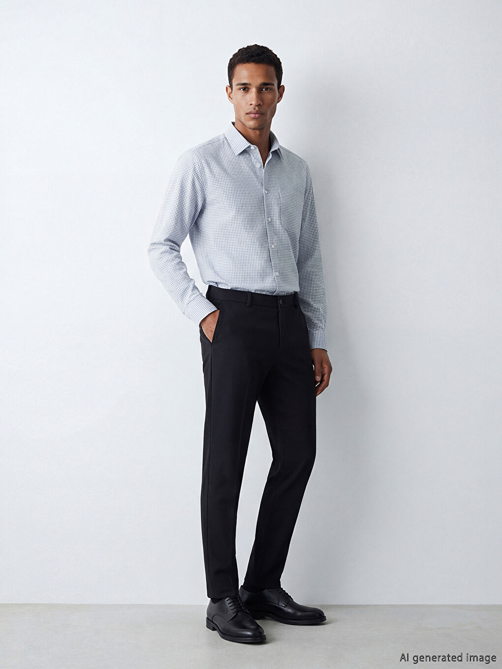 Mavi Regular Fit Ekose Erkek Gömlek-2