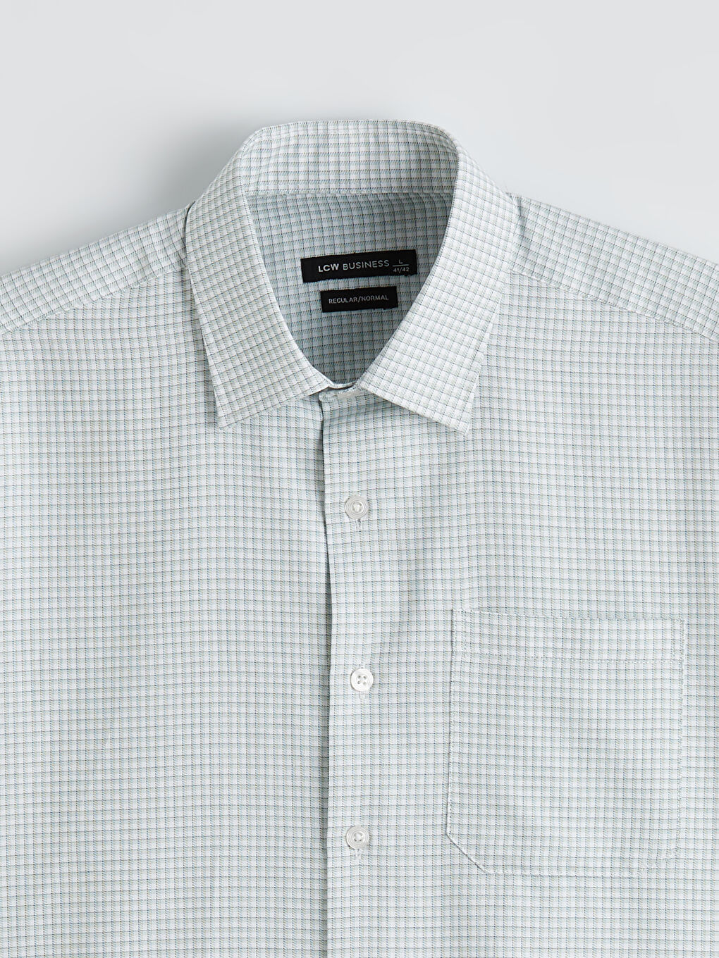 Yeşil Ekose Desenli Regular Fit Erkek Gömlek-4