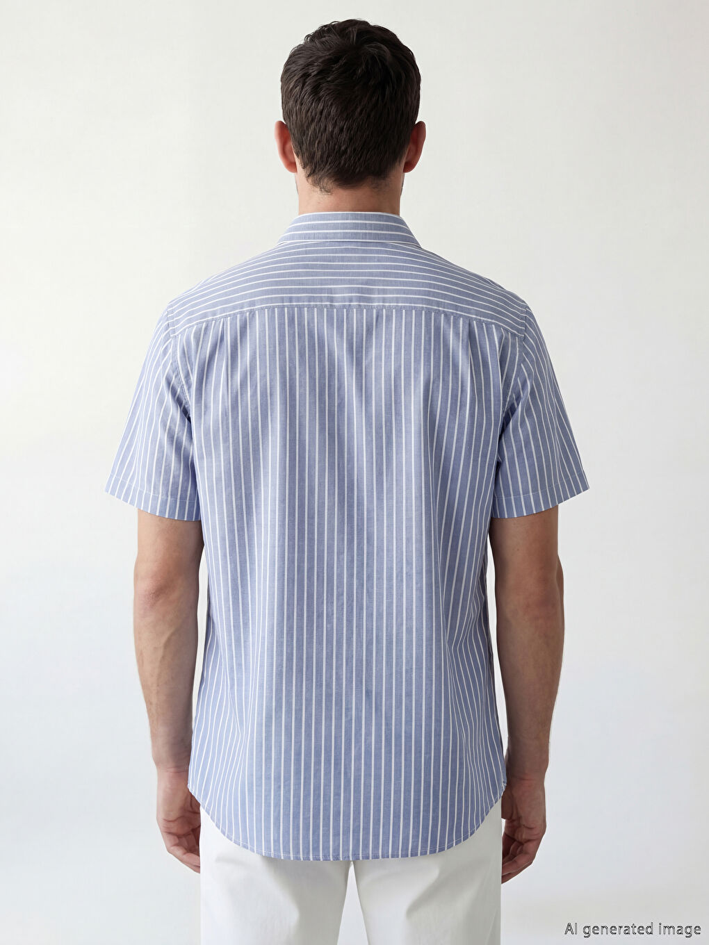 Mavi Regular Fit Çizgili Erkek Gömlek	-3