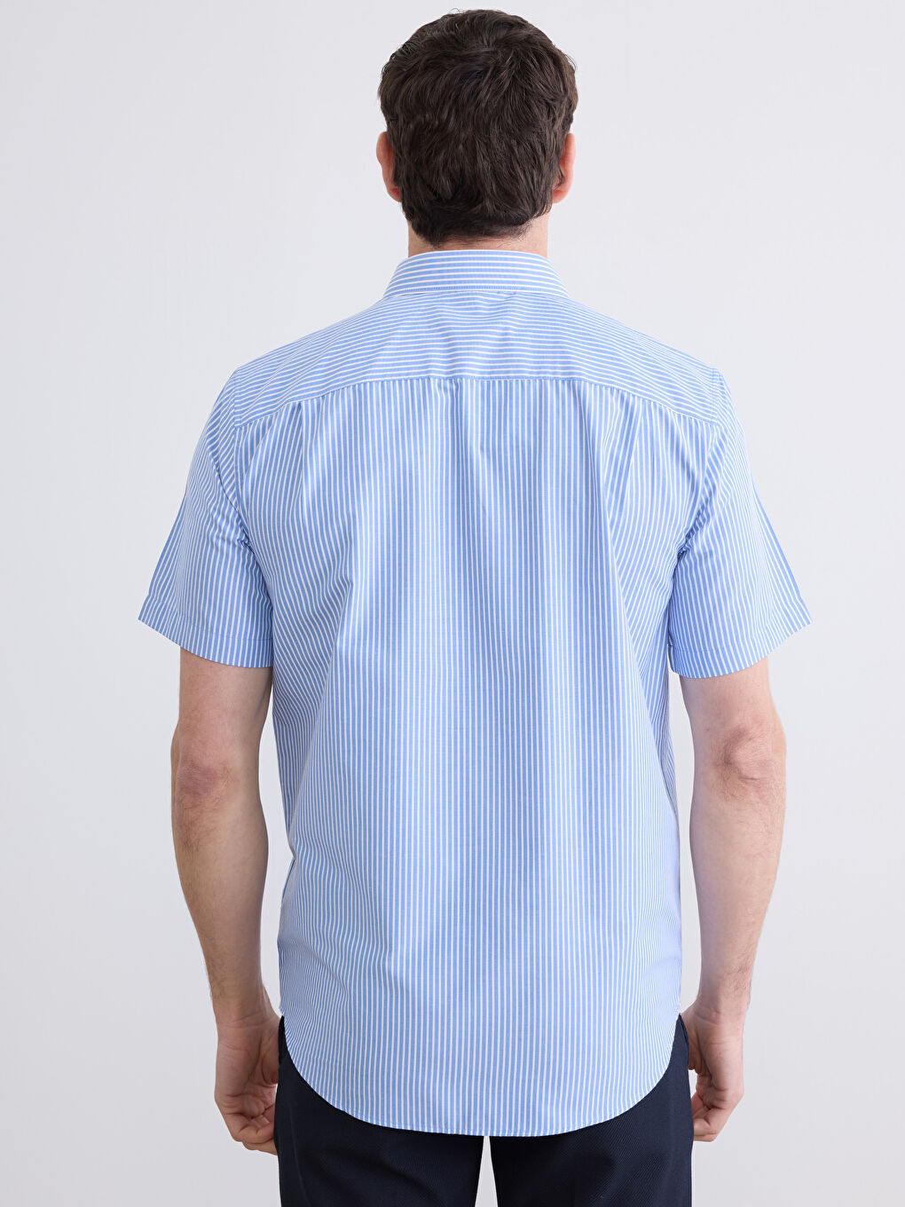 Риза с редовна кройка на райета за мъже-3