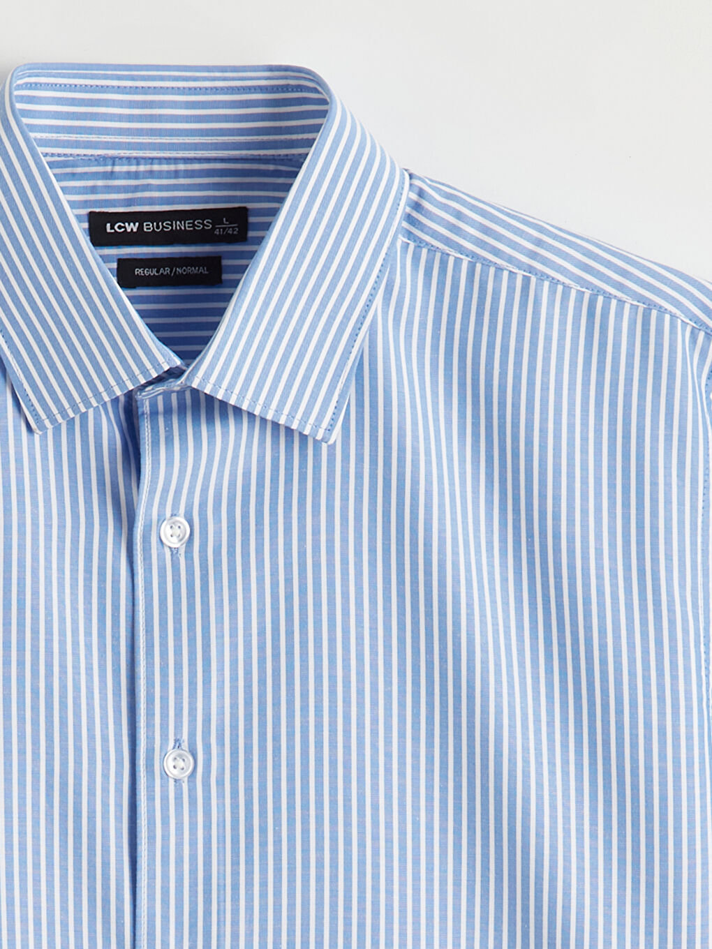 Риза с редовна кройка на райета за мъже-5