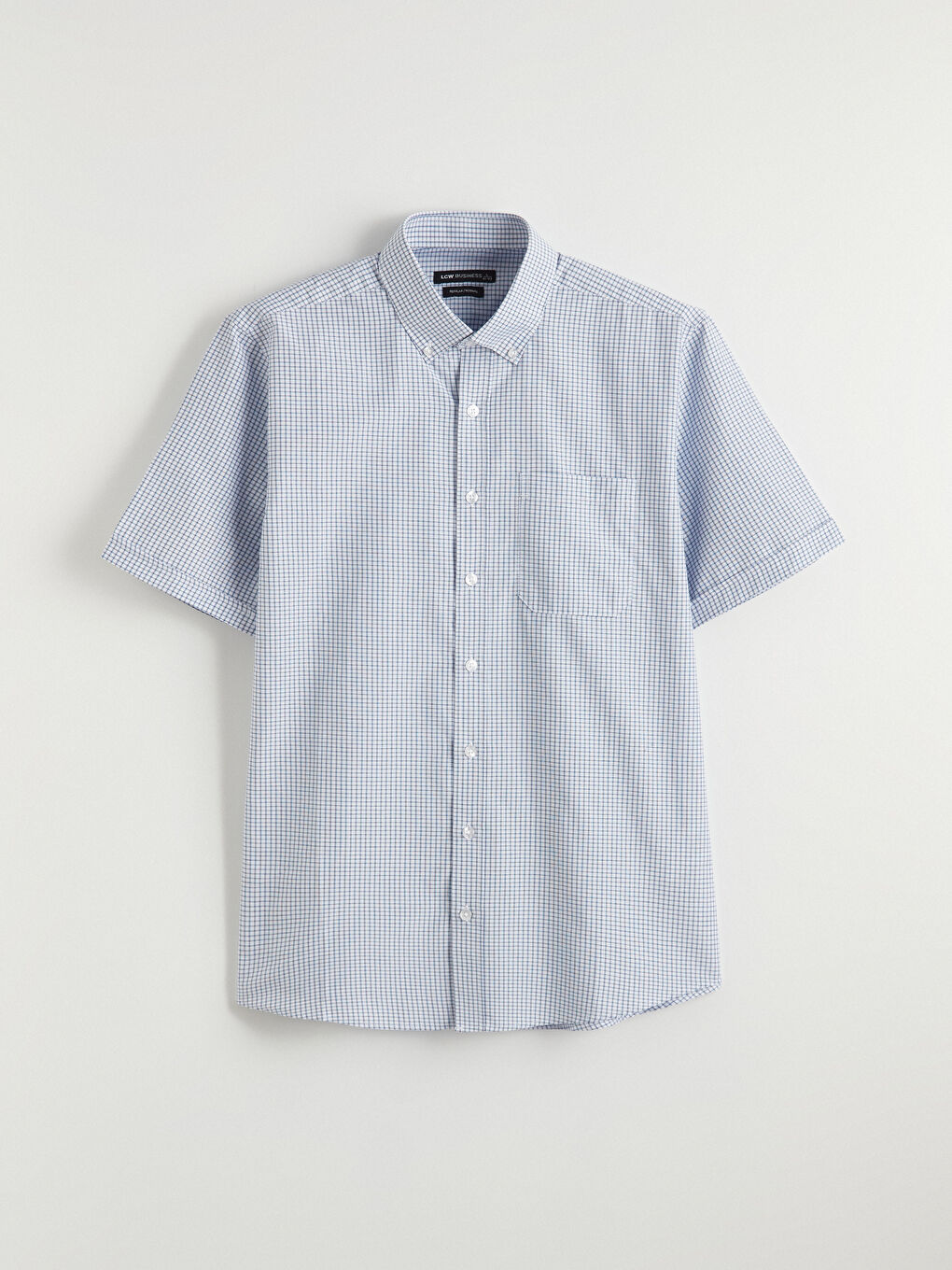 Κανονική εφαρμογή Καρό Ποπλίνα Πουκάμισο για άνδρες-4