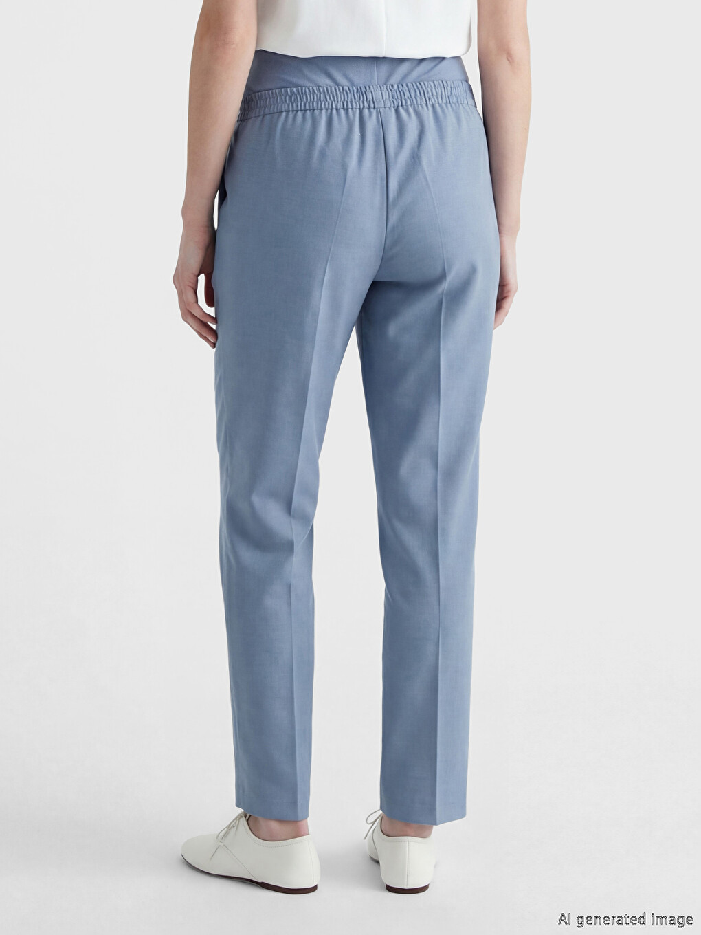 Elastic Waist Carrot Fit Maternity Trousers-2