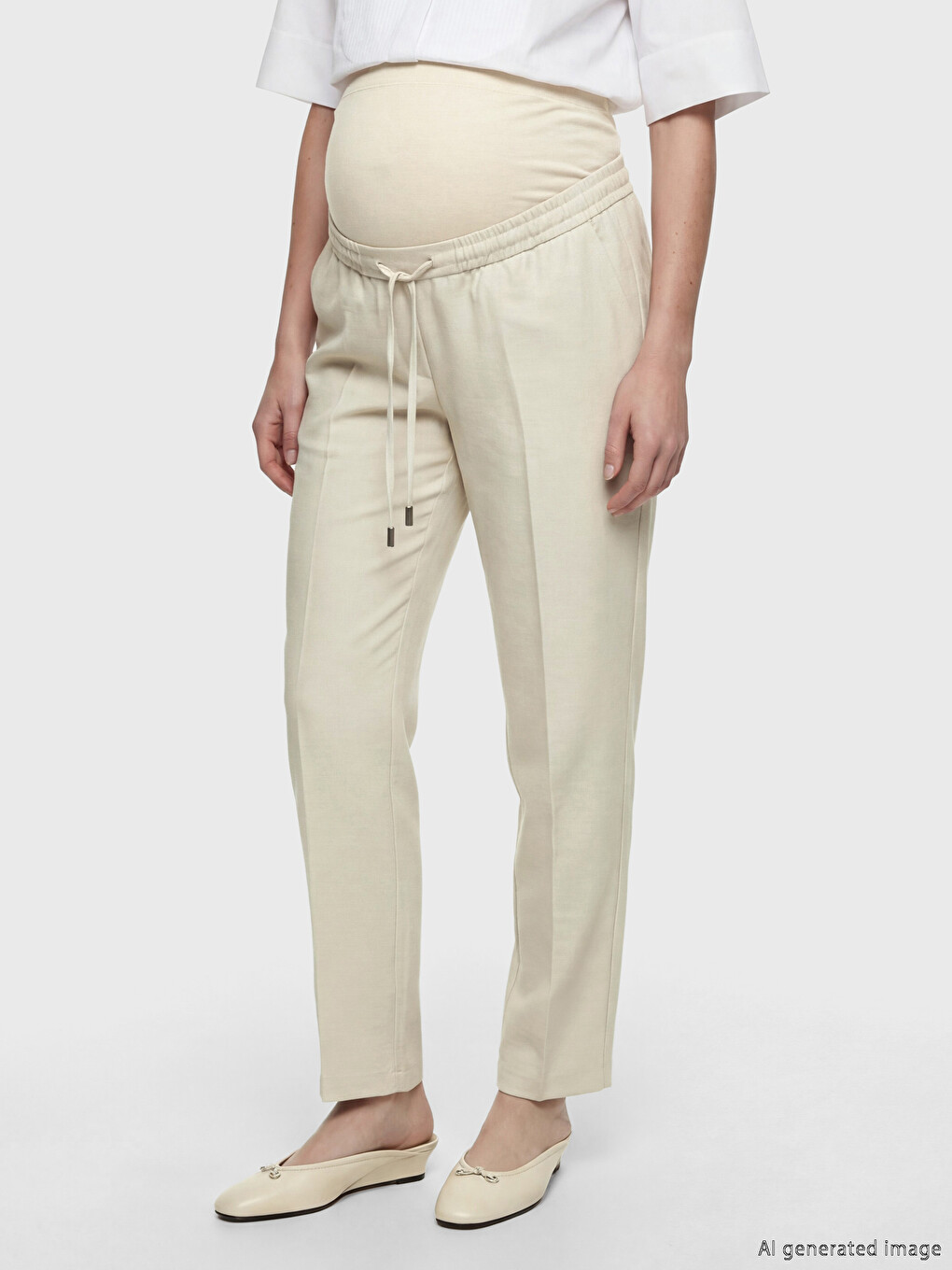 Брюки для беременных с эластичной талией морковного кроя-1