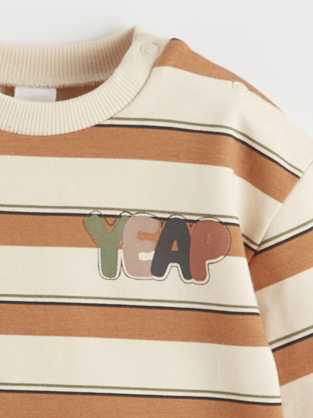 Striped Crew Neck Sweatshirt and Tracksuit Set for Baby Boys-2