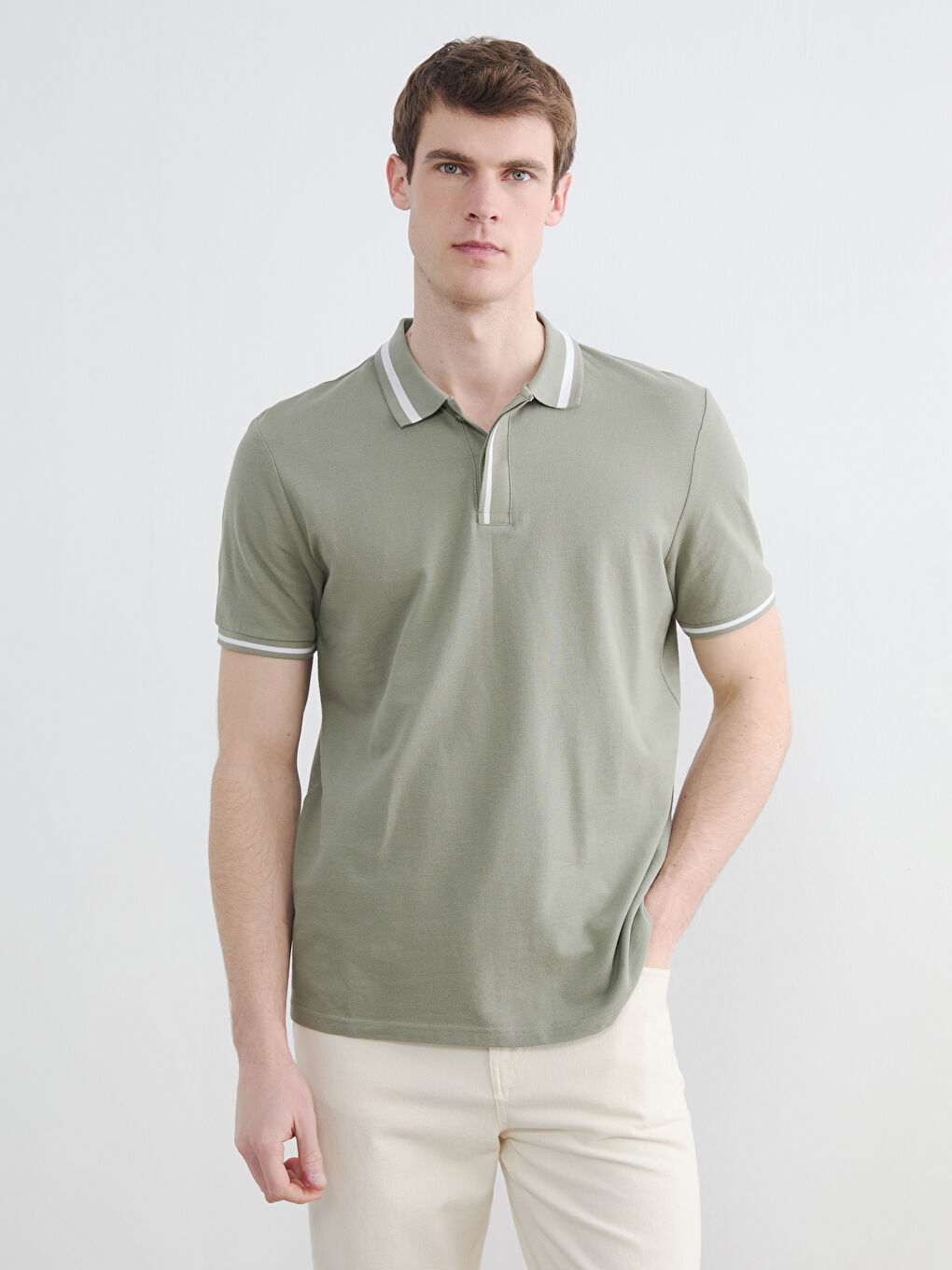 Polo Collar Pique Men's T-Shirt