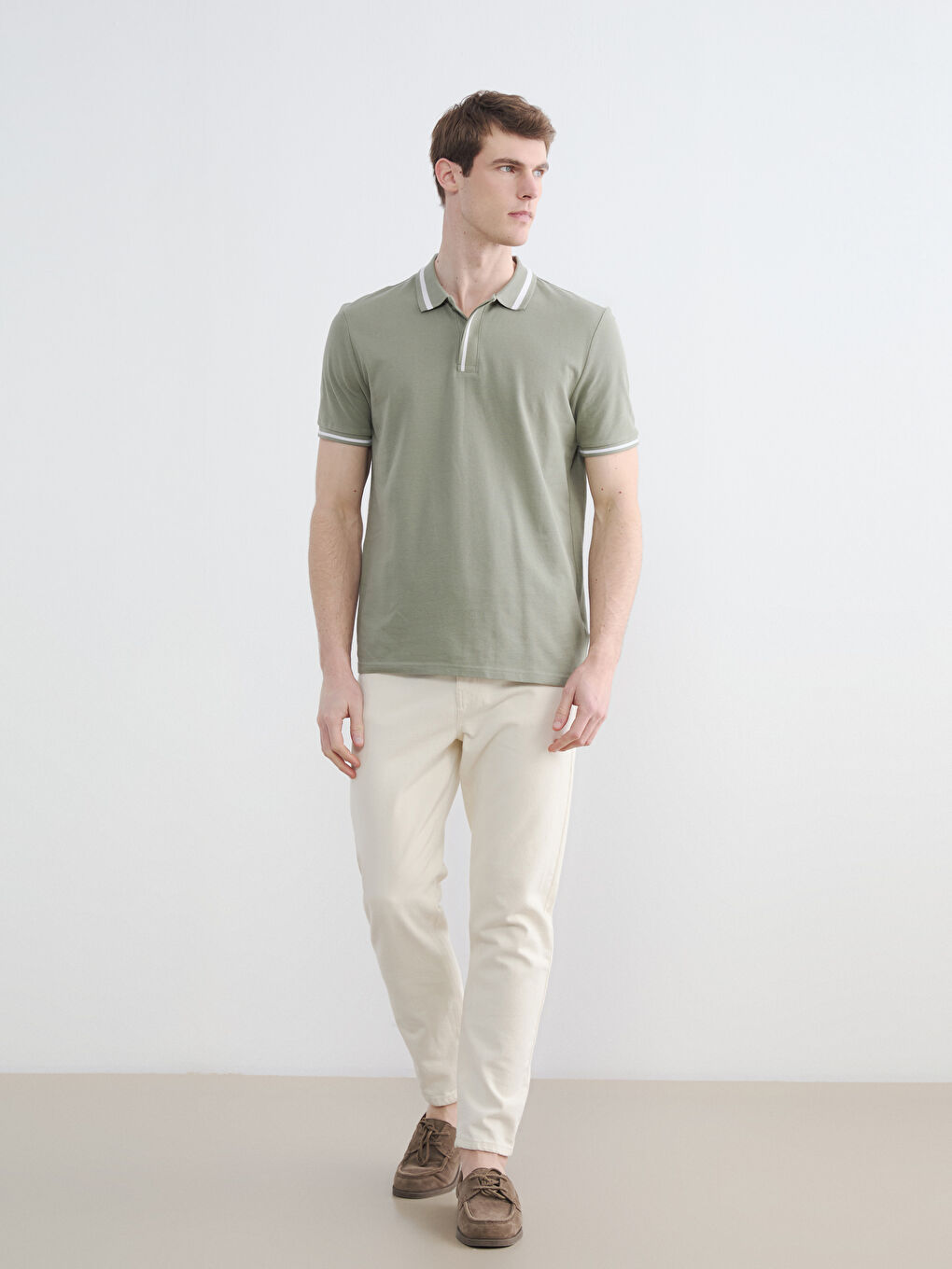 Polo Collar Pique Men's T-Shirt-1