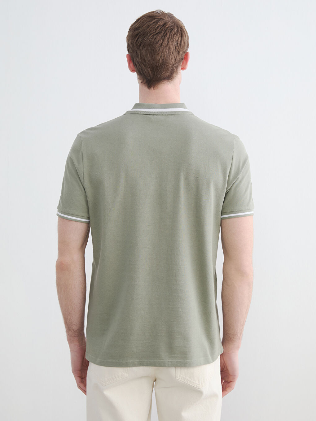 Polo Collar Pique Men's T-Shirt-3