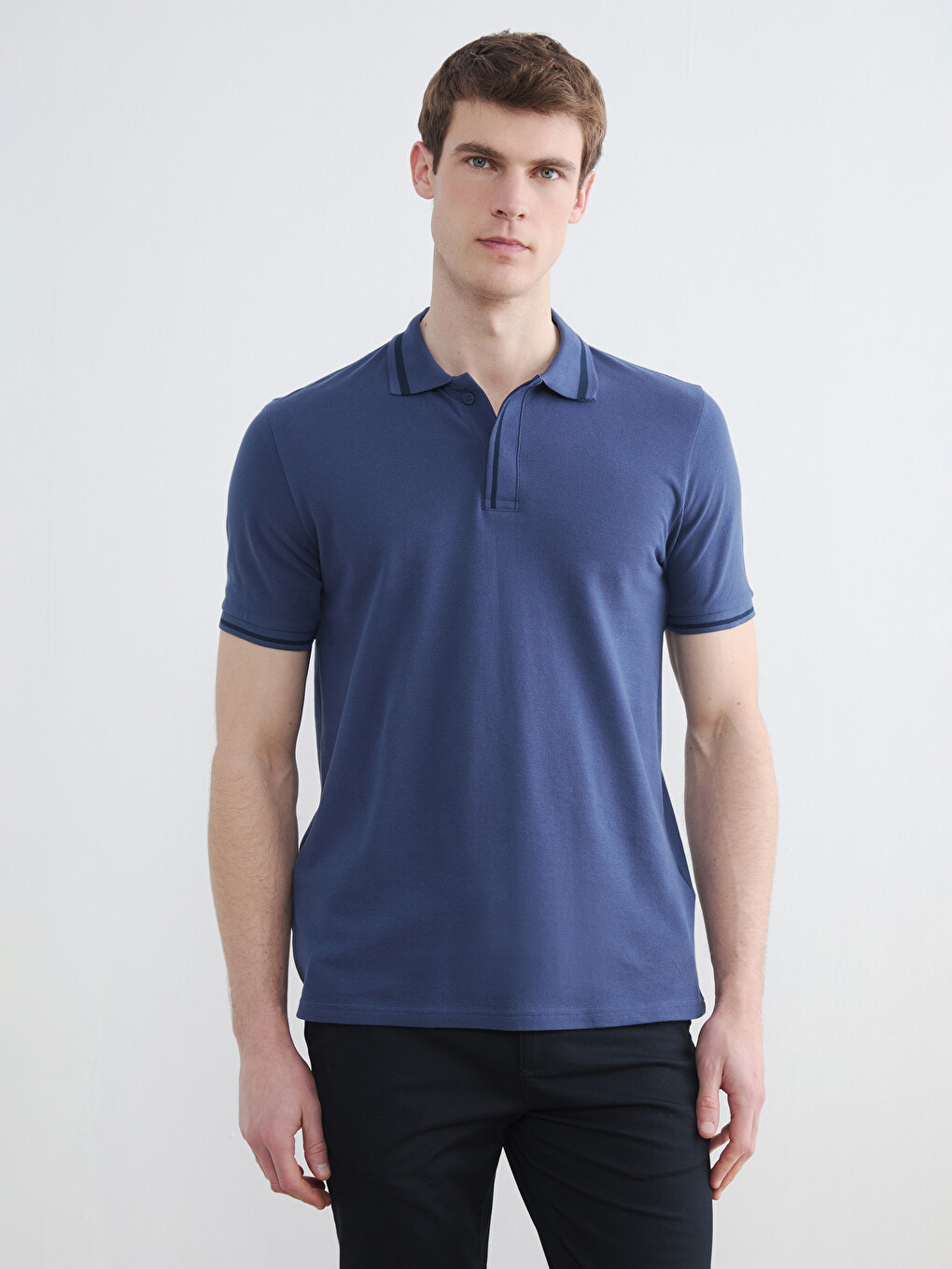 Polo Collar Pique Men's T-Shirt
