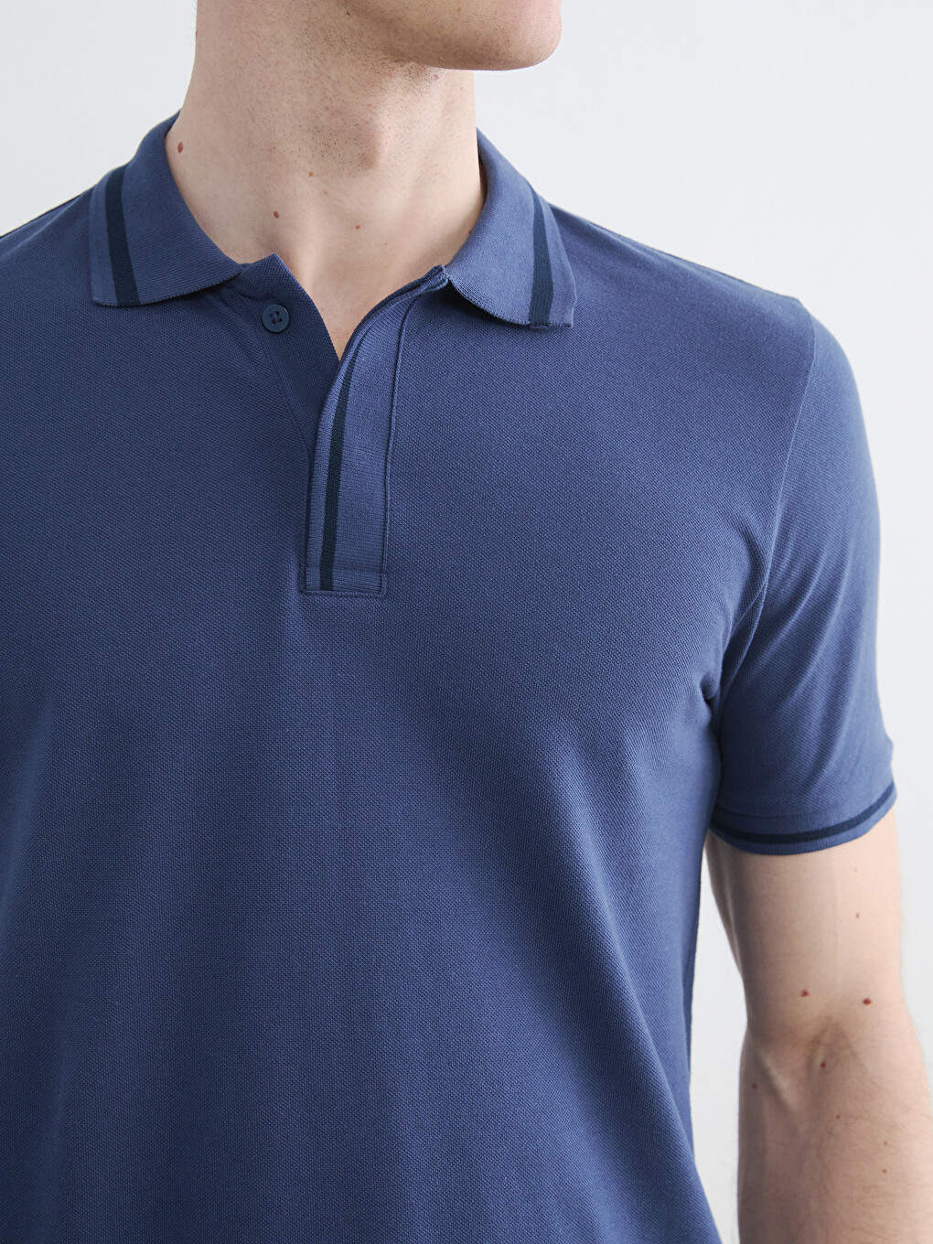 Polo Collar Pique Men's T-Shirt-2