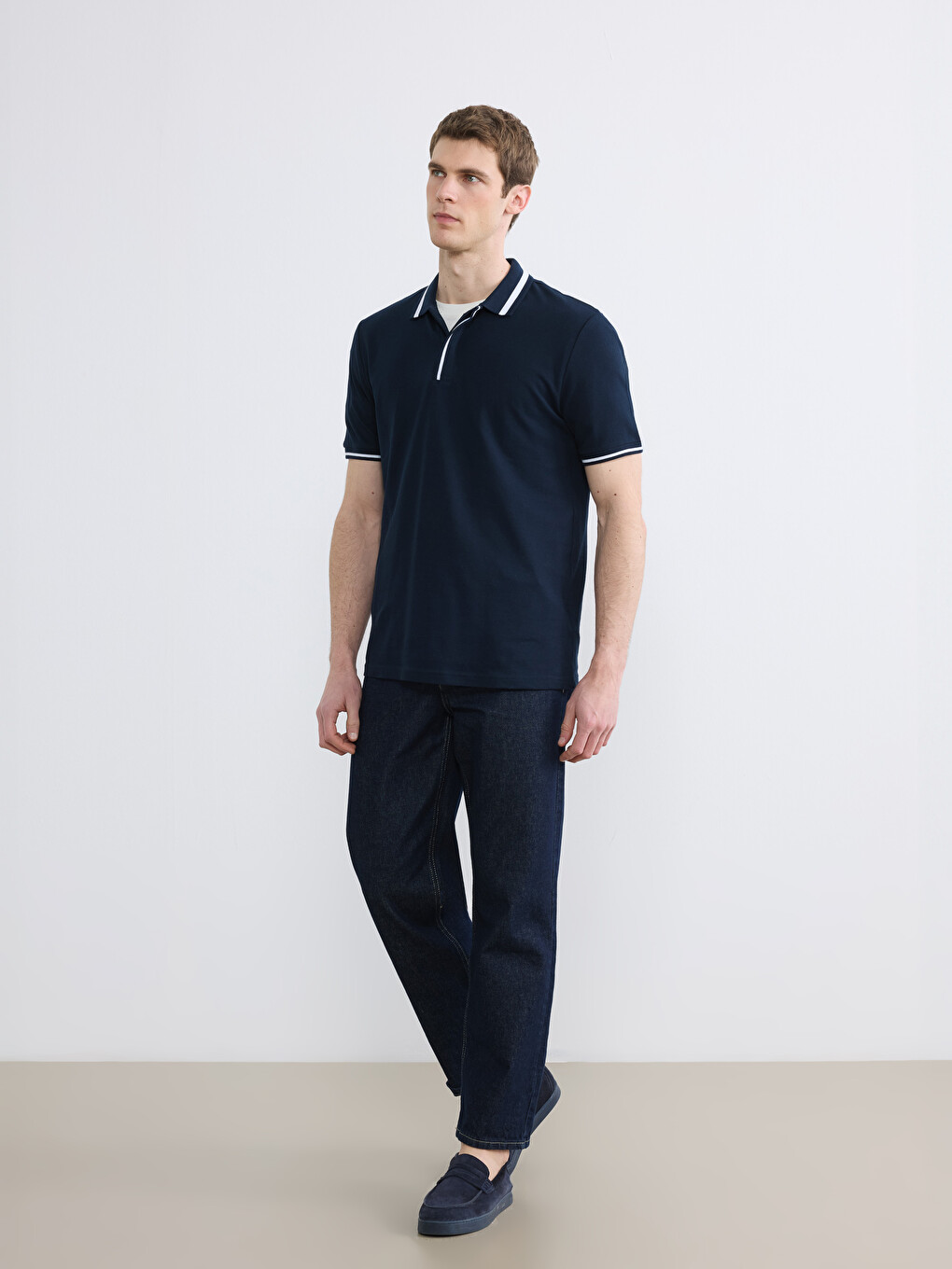 Polo Collar Pique Men's T-Shirt-1
