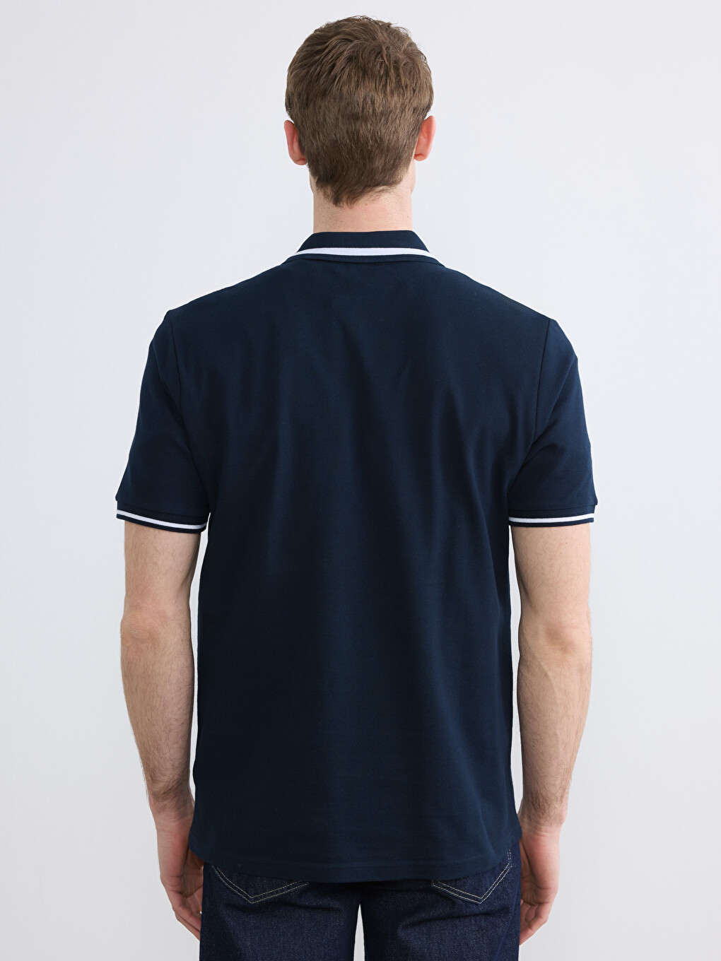 Polo Collar Pique Men's T-Shirt-3