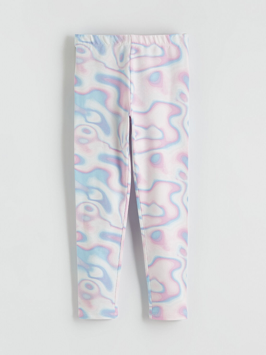 Karışık Beli Lastikli Batik Desenli Kız Çocuk Uzun Tayt