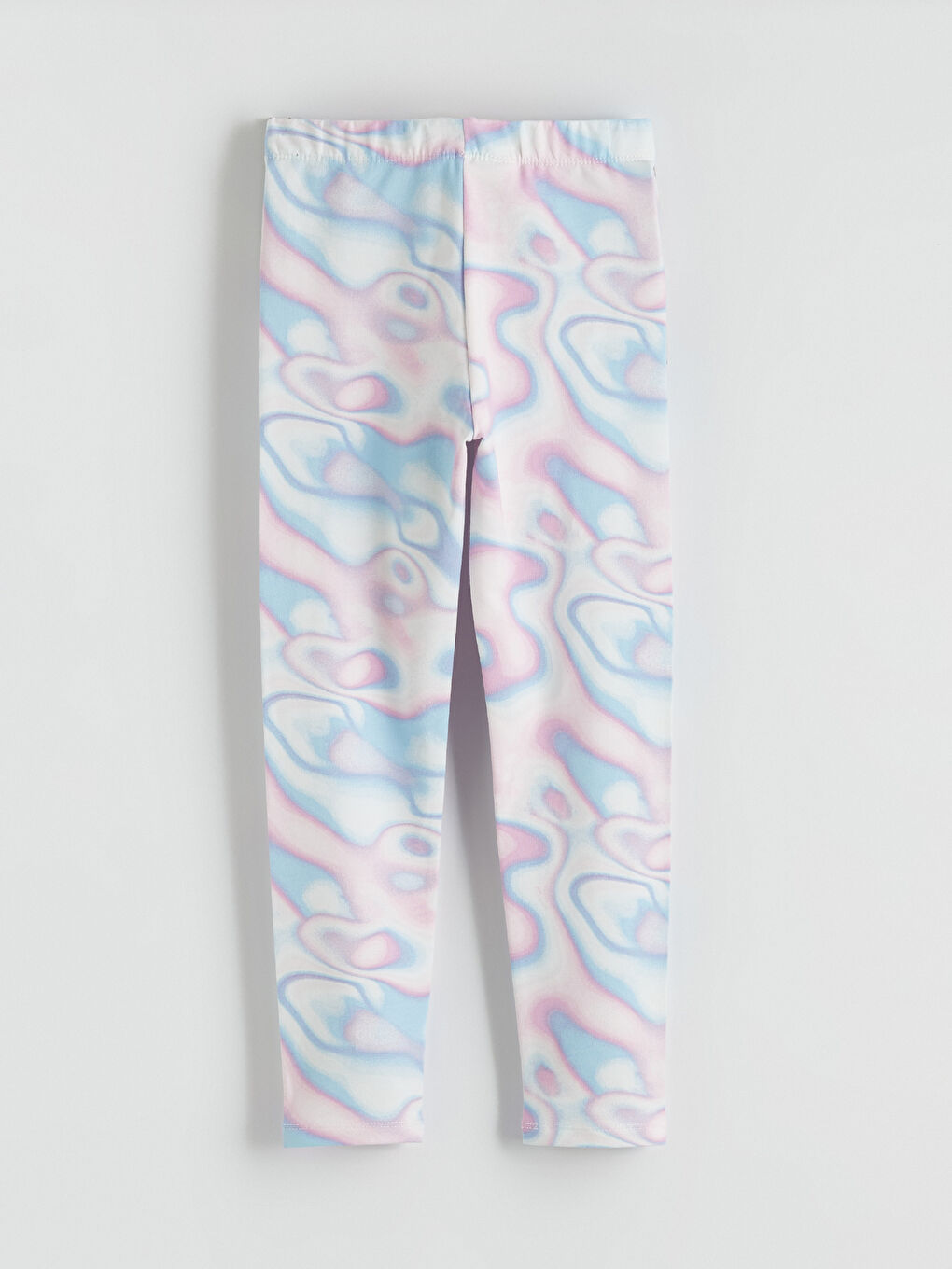 Karışık Beli Lastikli Batik Desenli Kız Çocuk Uzun Tayt-2