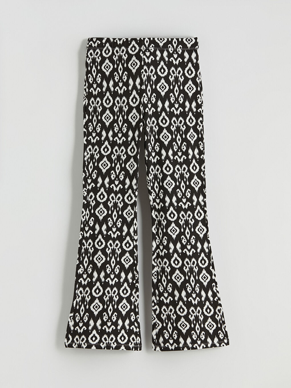 Siyah Beli Lastikli İspanyol Paça Kız Çocuk Tayt