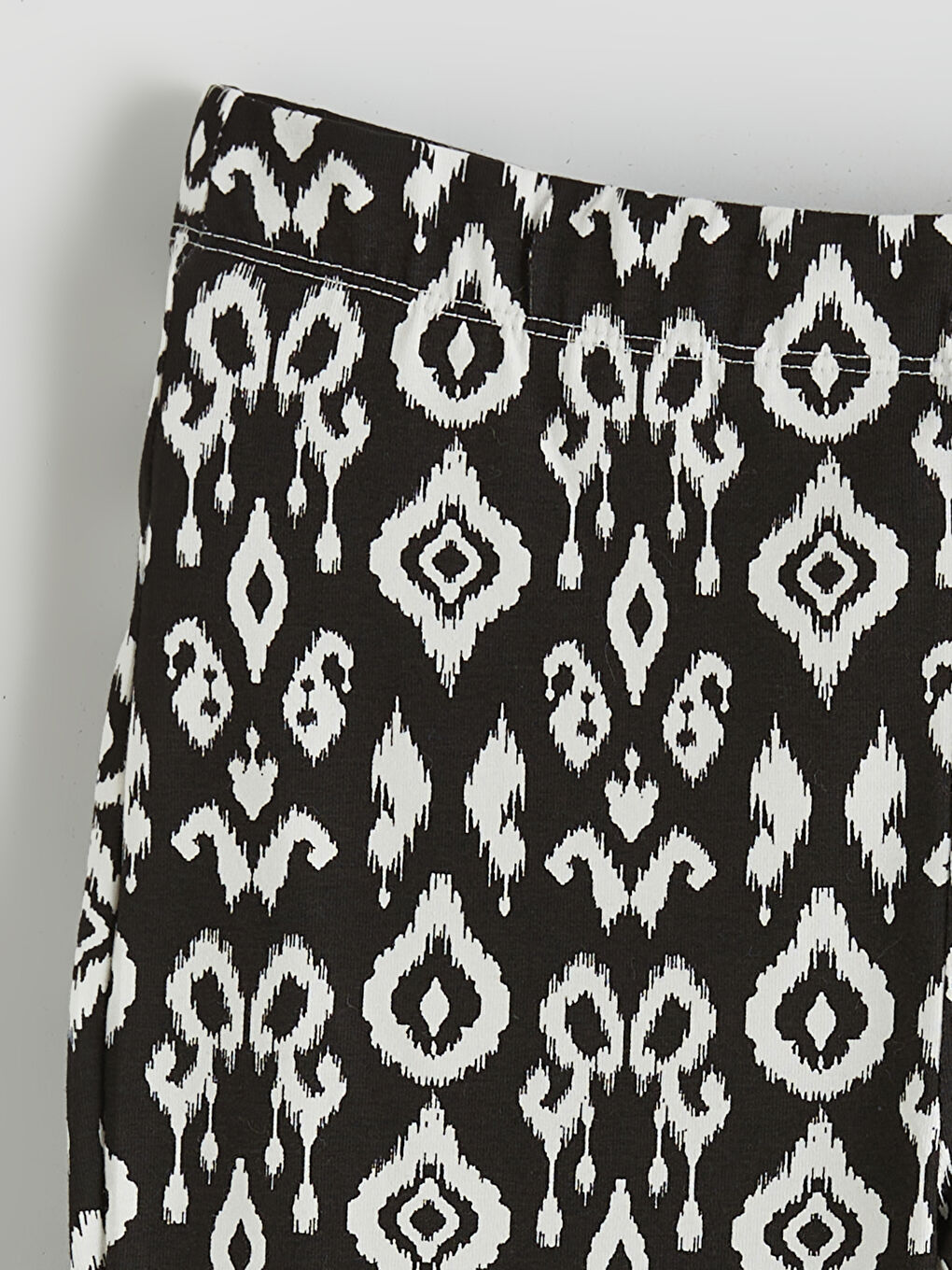 Siyah Beli Lastikli İspanyol Paça Kız Çocuk Tayt-1