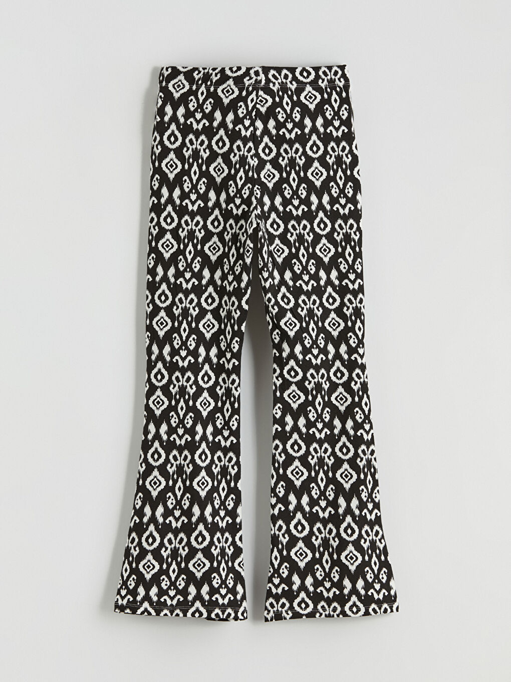 Siyah Beli Lastikli İspanyol Paça Kız Çocuk Tayt-2