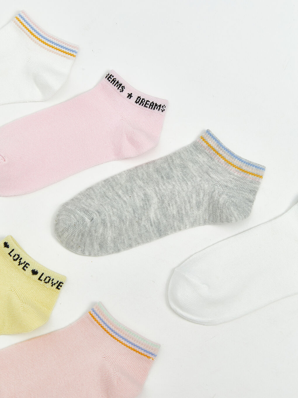 Girl ECRU Trainer Socks-1