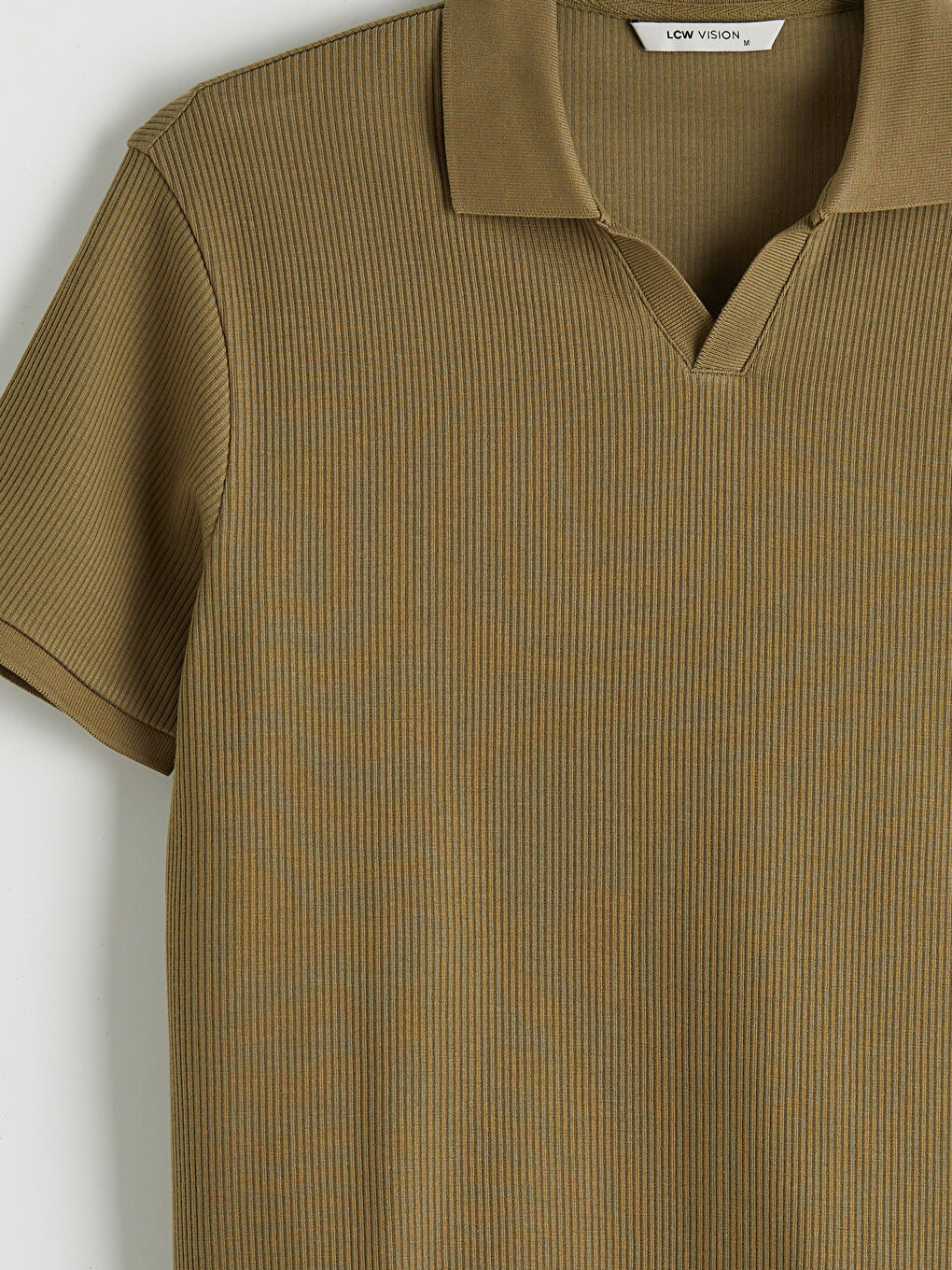 Haki Polo Yaka Erkek Tişört-2
