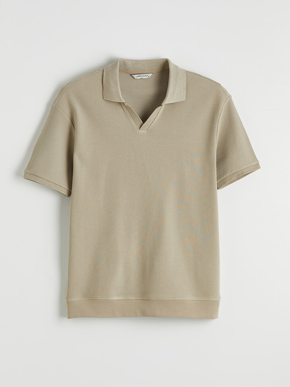 Bej Polo Yaka Erkek Tişört