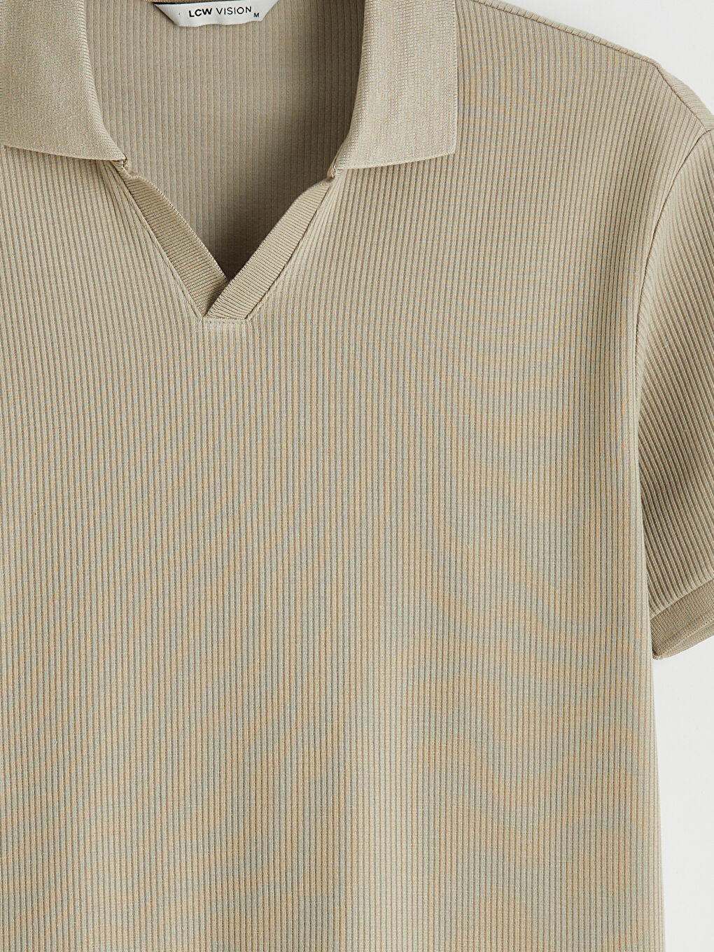 Bej Polo Yaka Erkek Tişört-2