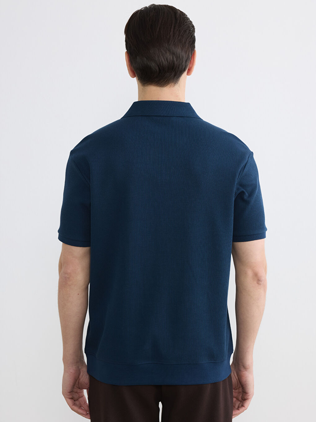 Lacivert Polo Yaka Erkek Tişört-3