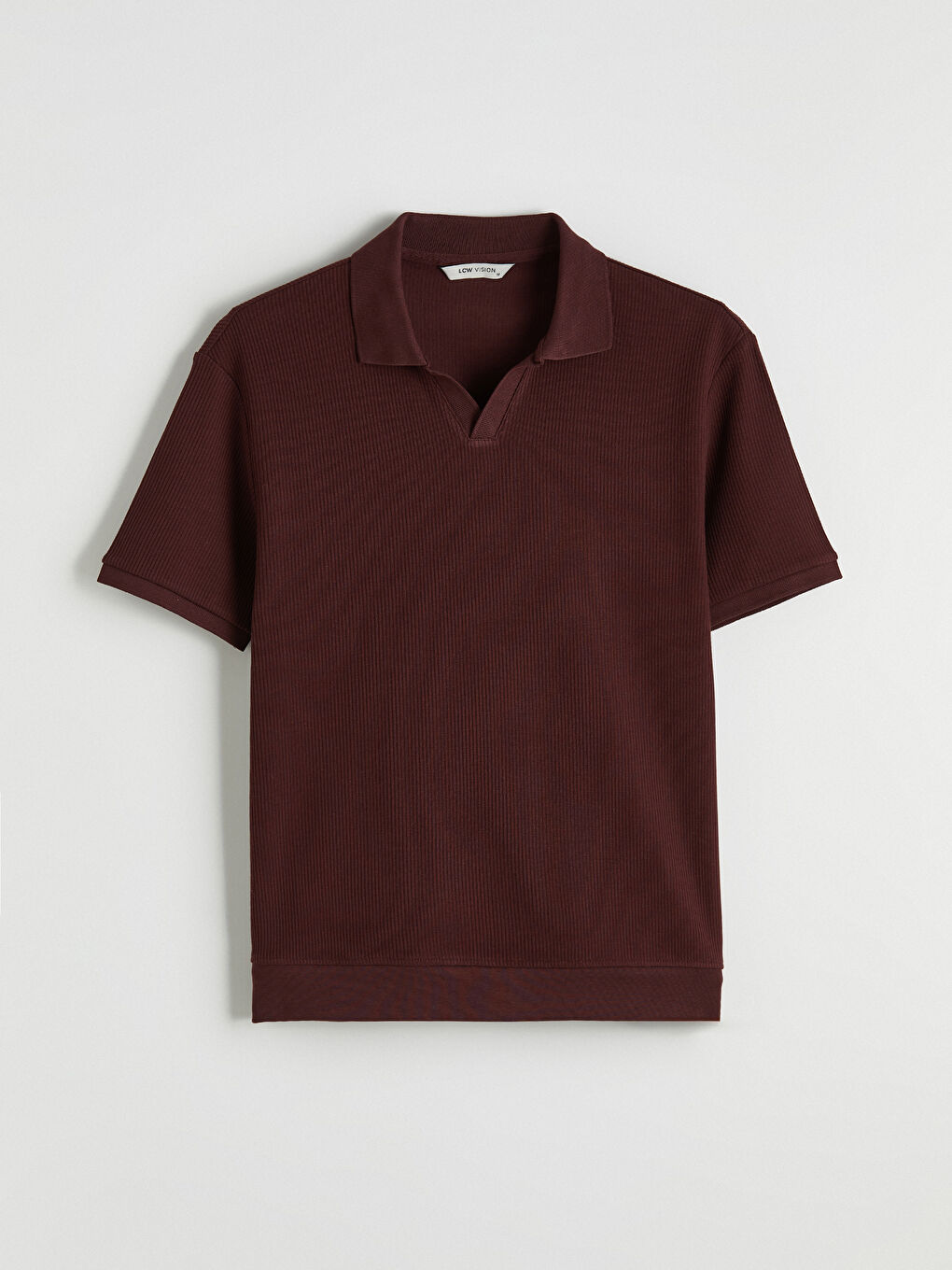 Bordo Polo Yaka Erkek Tişört-4
