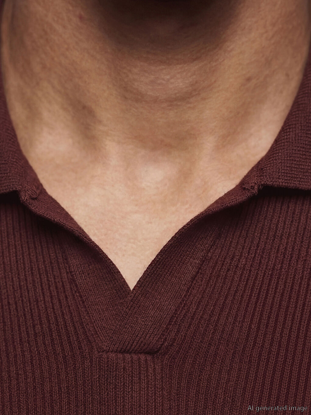 Bordo Polo Yaka Erkek Tişört-2