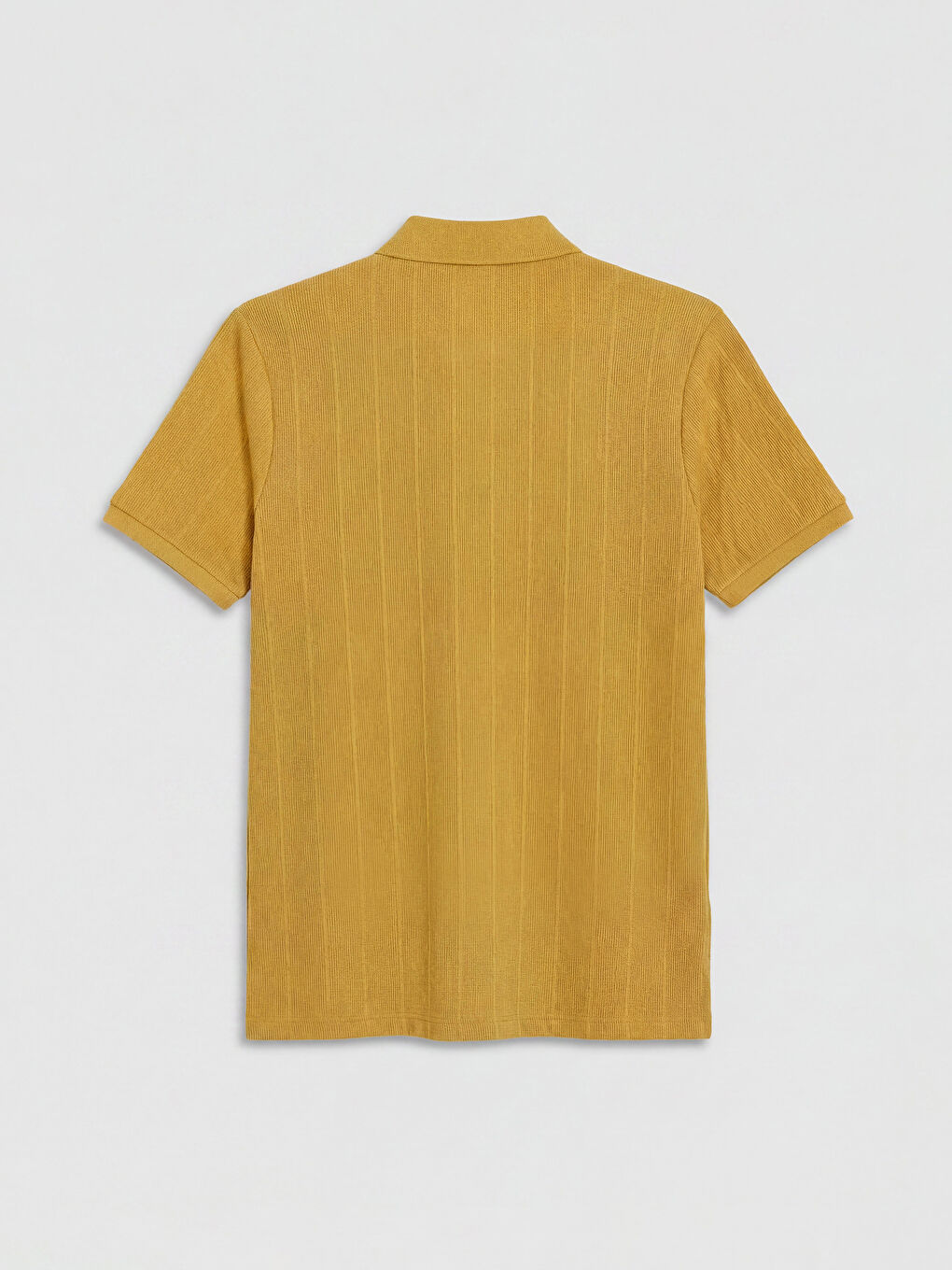 Sarı Polo Yaka Çizgili Erkek Tişört-1