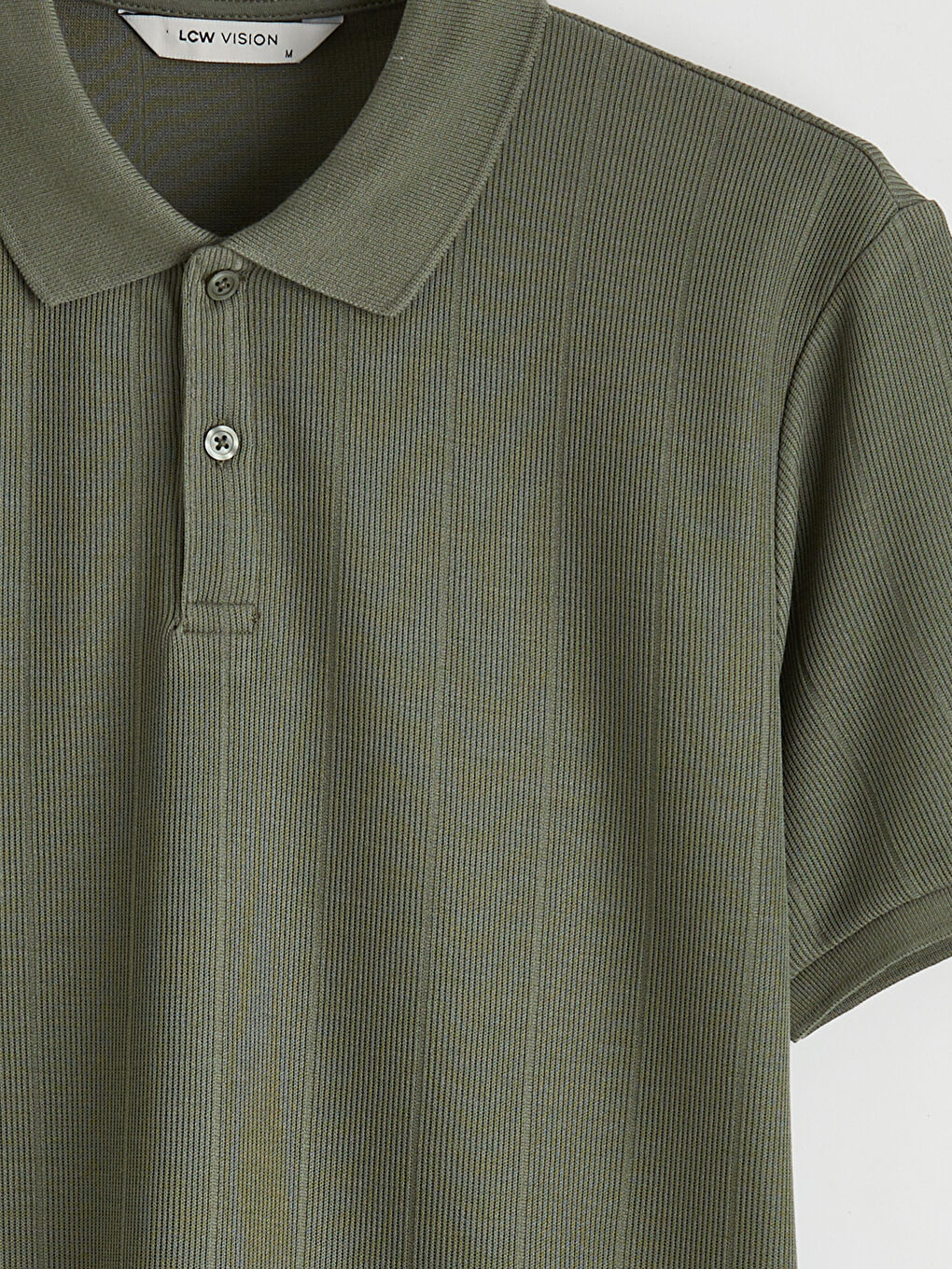 Haki Polo Yaka Erkek Tişört-2