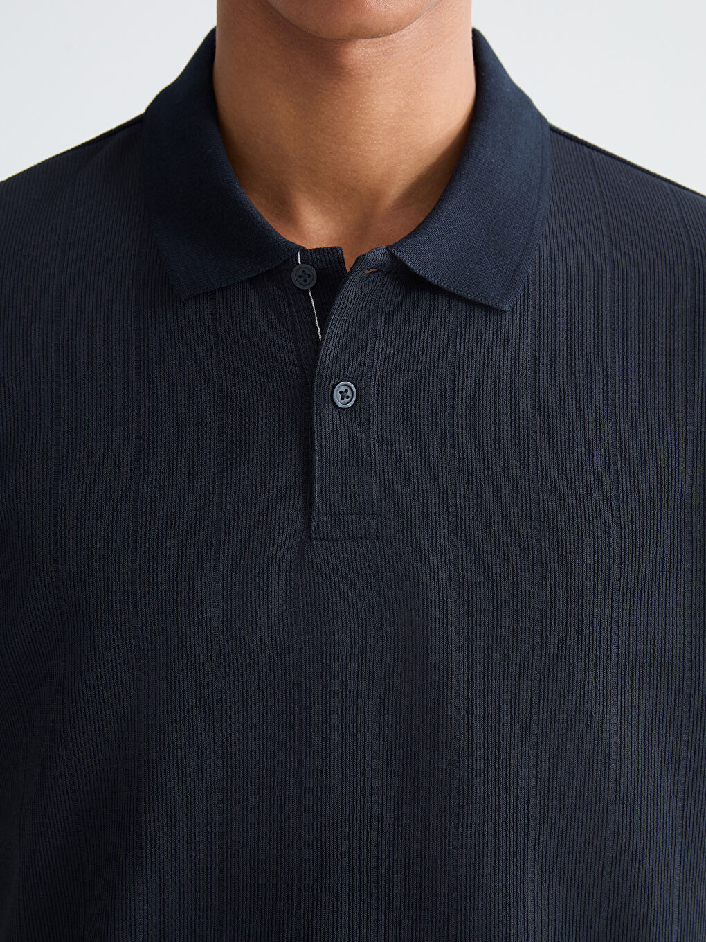 Lacivert Polo Yaka Erkek Tişört-2