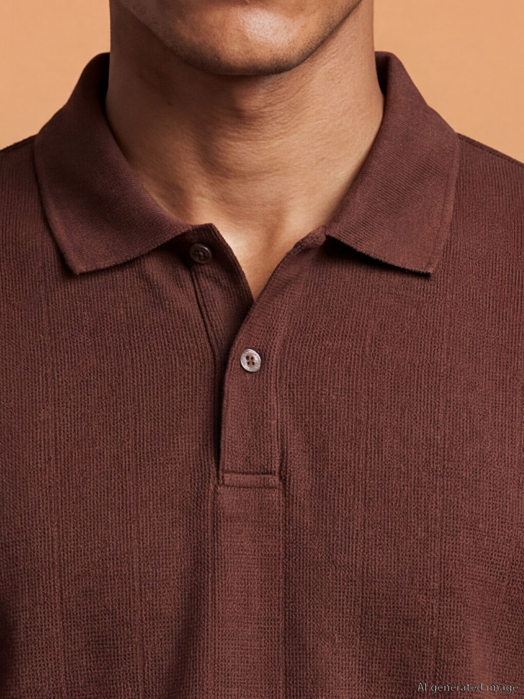 Bordo Polo Yaka Erkek Tişört-2