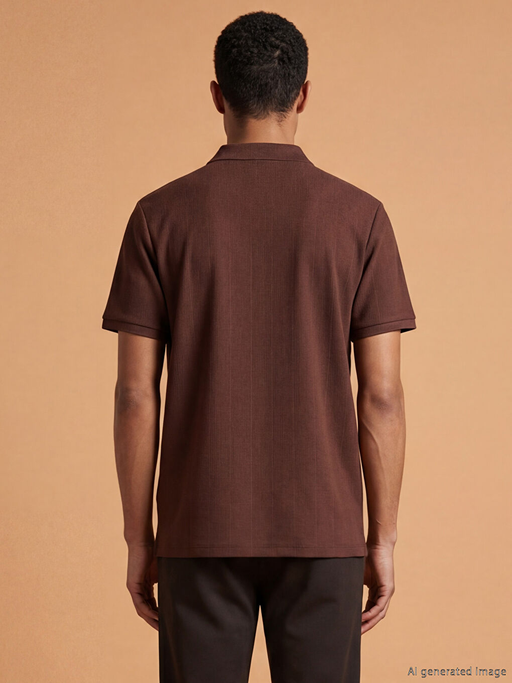 Bordo Polo Yaka Erkek Tişört-3