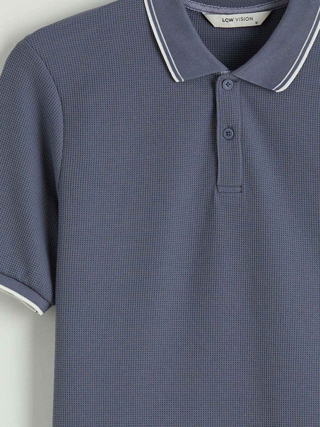 İndigo Polo Yaka Erkek Tişört-1