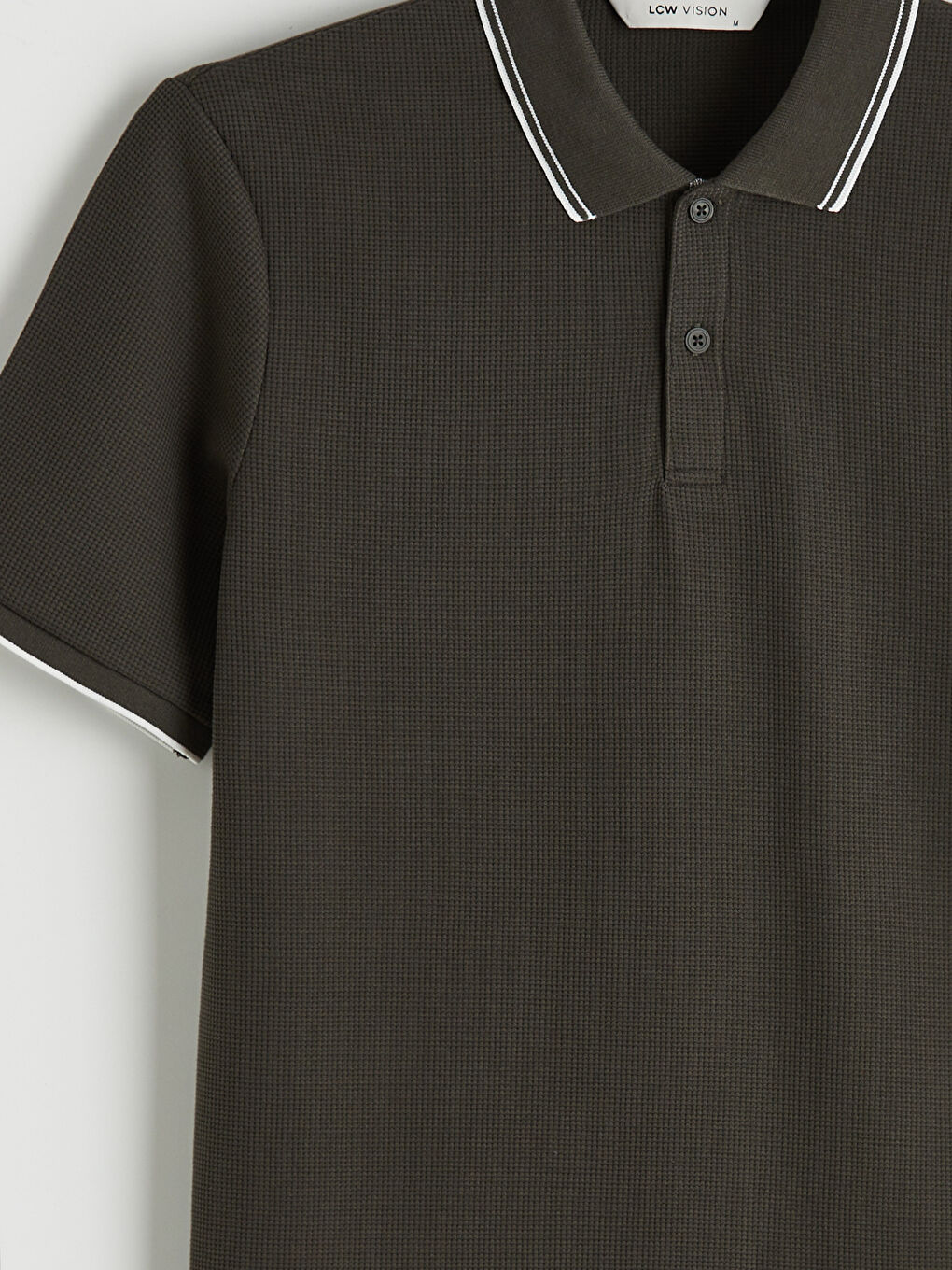 Haki Polo Yaka Erkek Tişört-2