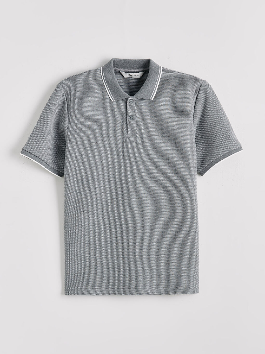 Gri Polo Yaka Erkek Tişört-5
