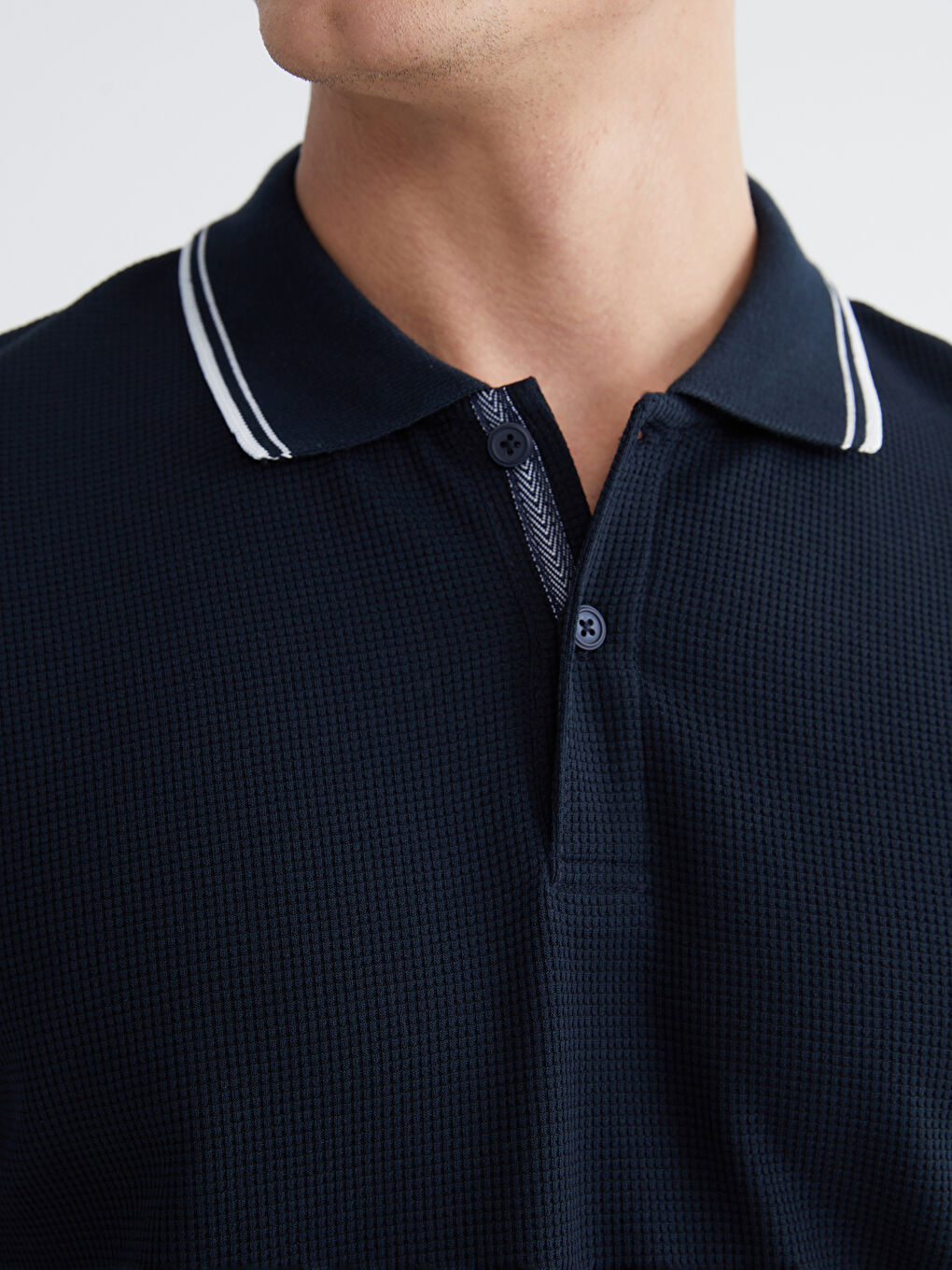 Lacivert Polo Yaka Erkek Tişört-2