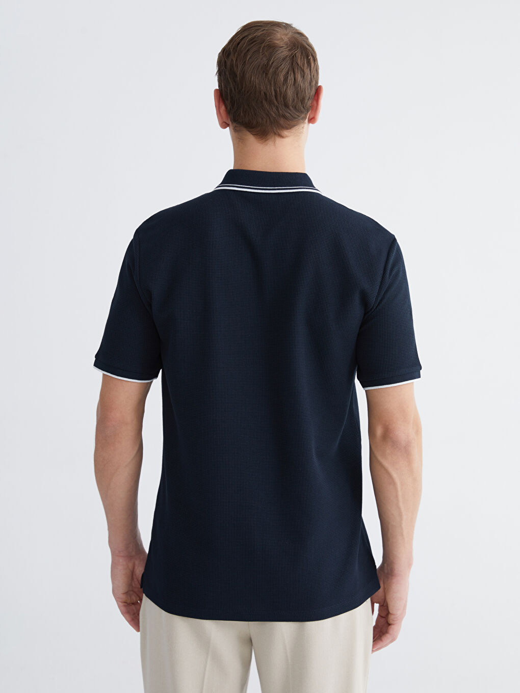 Lacivert Polo Yaka Erkek Tişört-3