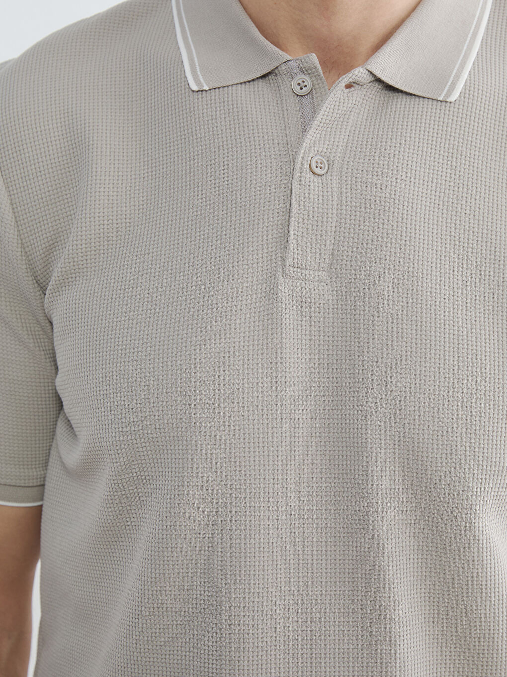 Kahverengi Polo Yaka Erkek Tişört-2