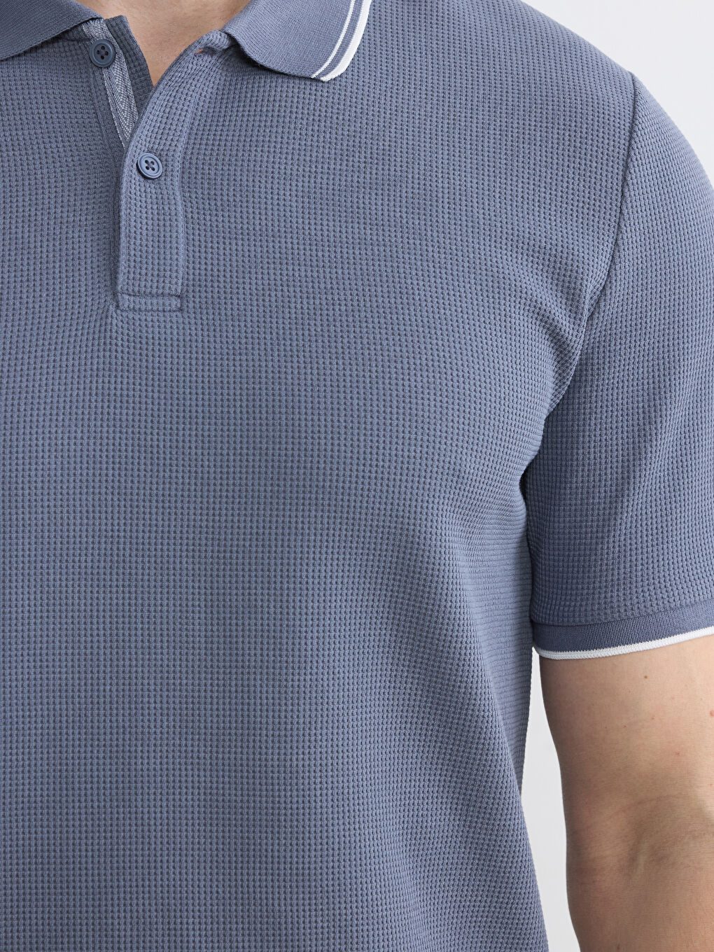 İndigo Polo Yaka Erkek Tişört-2