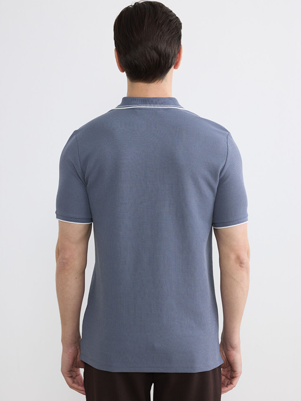 İndigo Polo Yaka Erkek Tişört-3