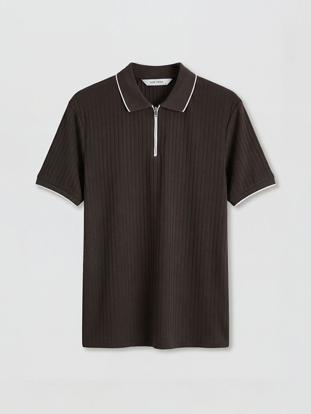 Kahverengi Polo Yaka Erkek Tişört