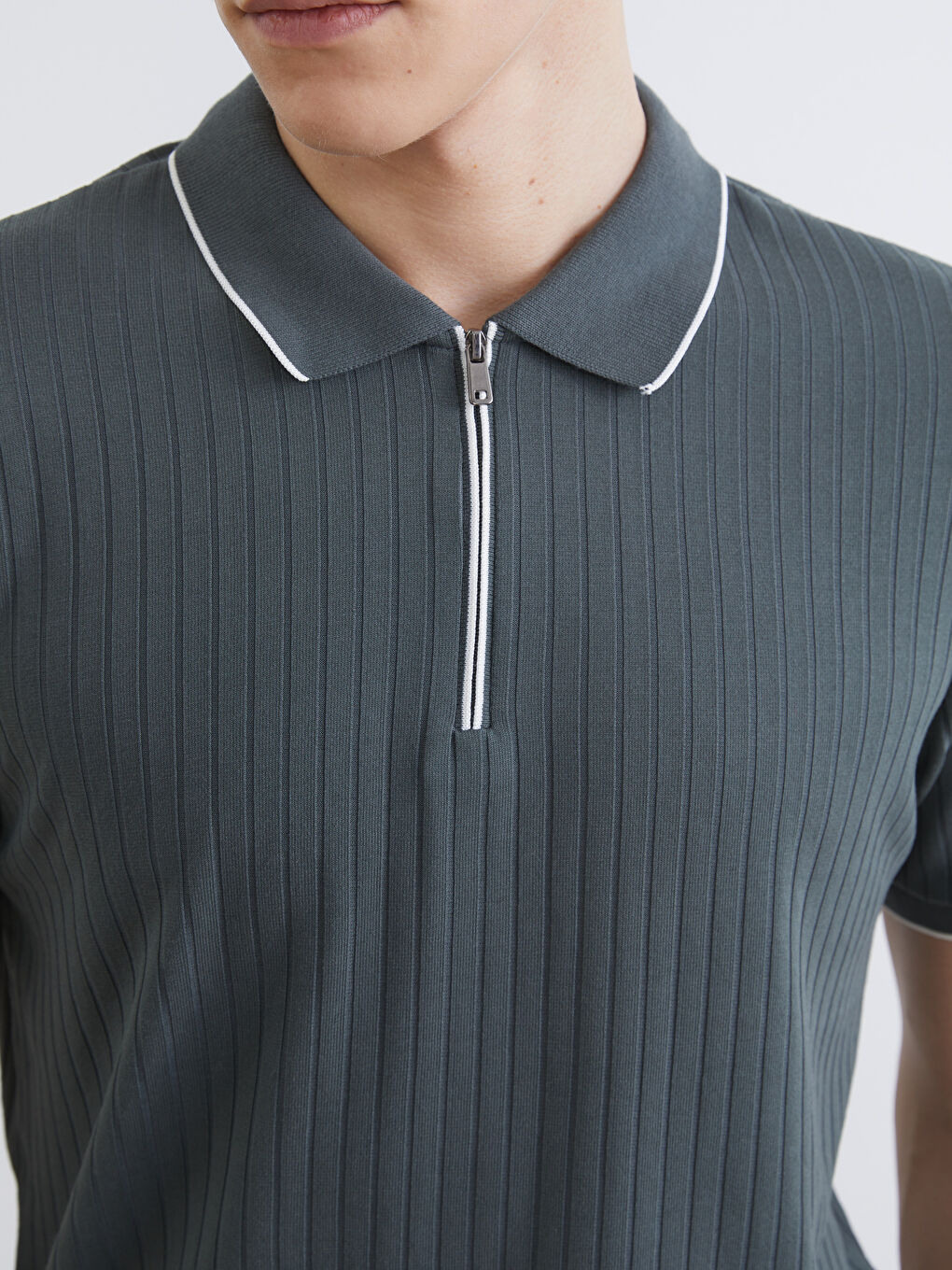 Petrol Polo Yaka Erkek Tişört-2