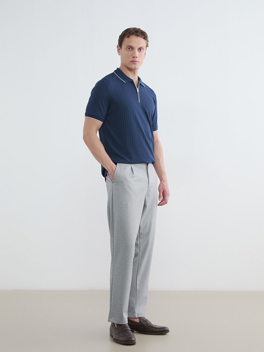 Polo Collar Men's T-Shirt-1