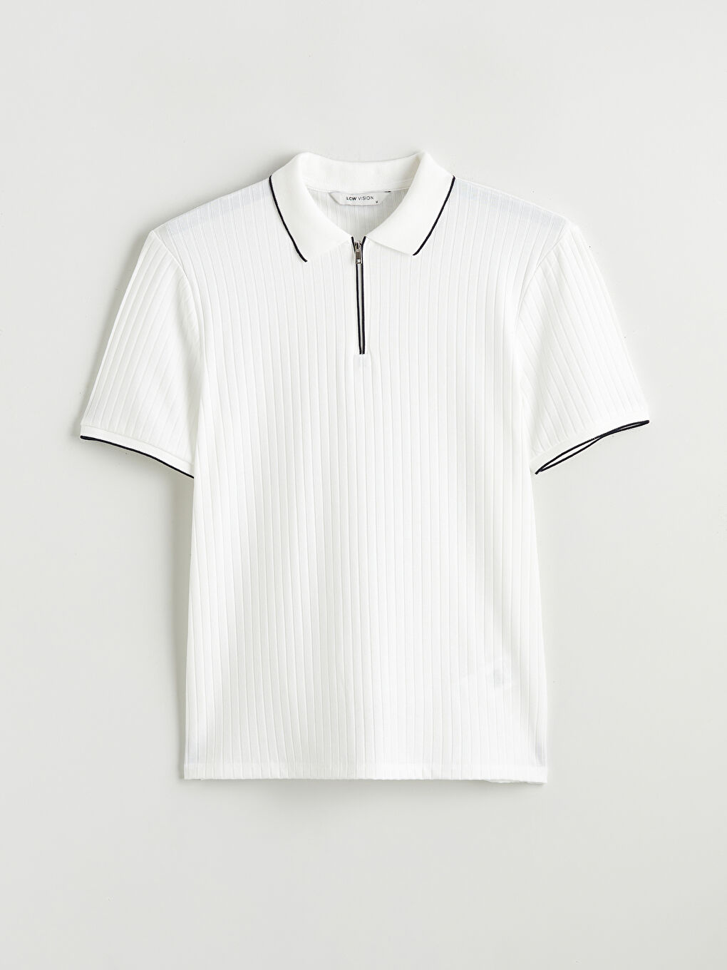 Ekru Polo Yaka Erkek Tişört-4