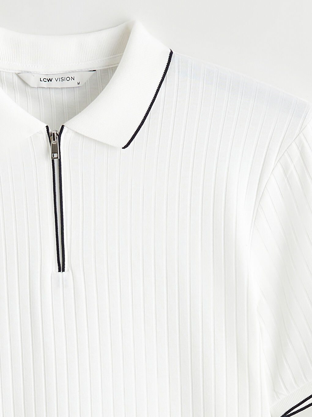 Ekru Polo Yaka Erkek Tişört-5