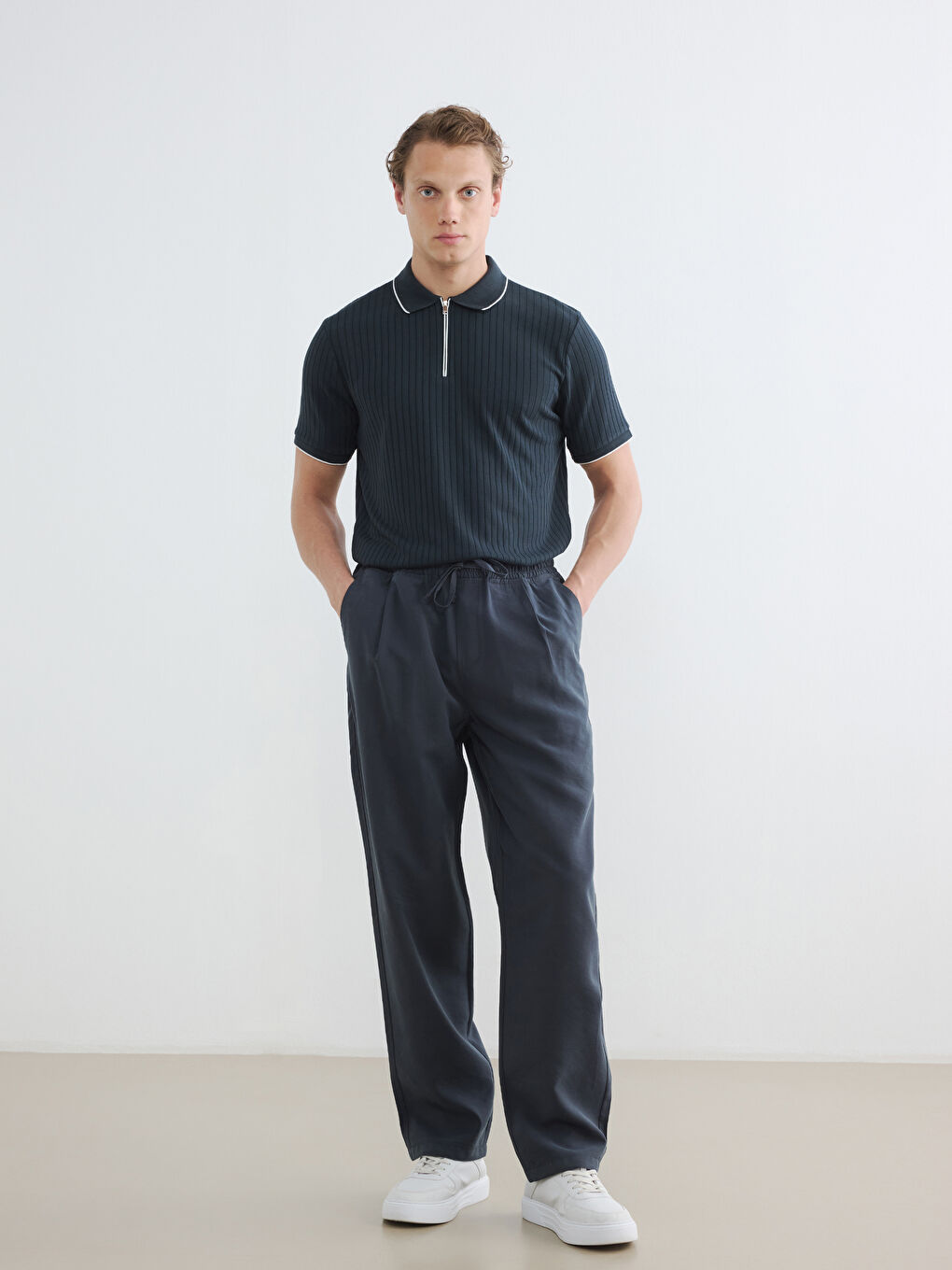 Polo Collar Men's T-Shirt-1