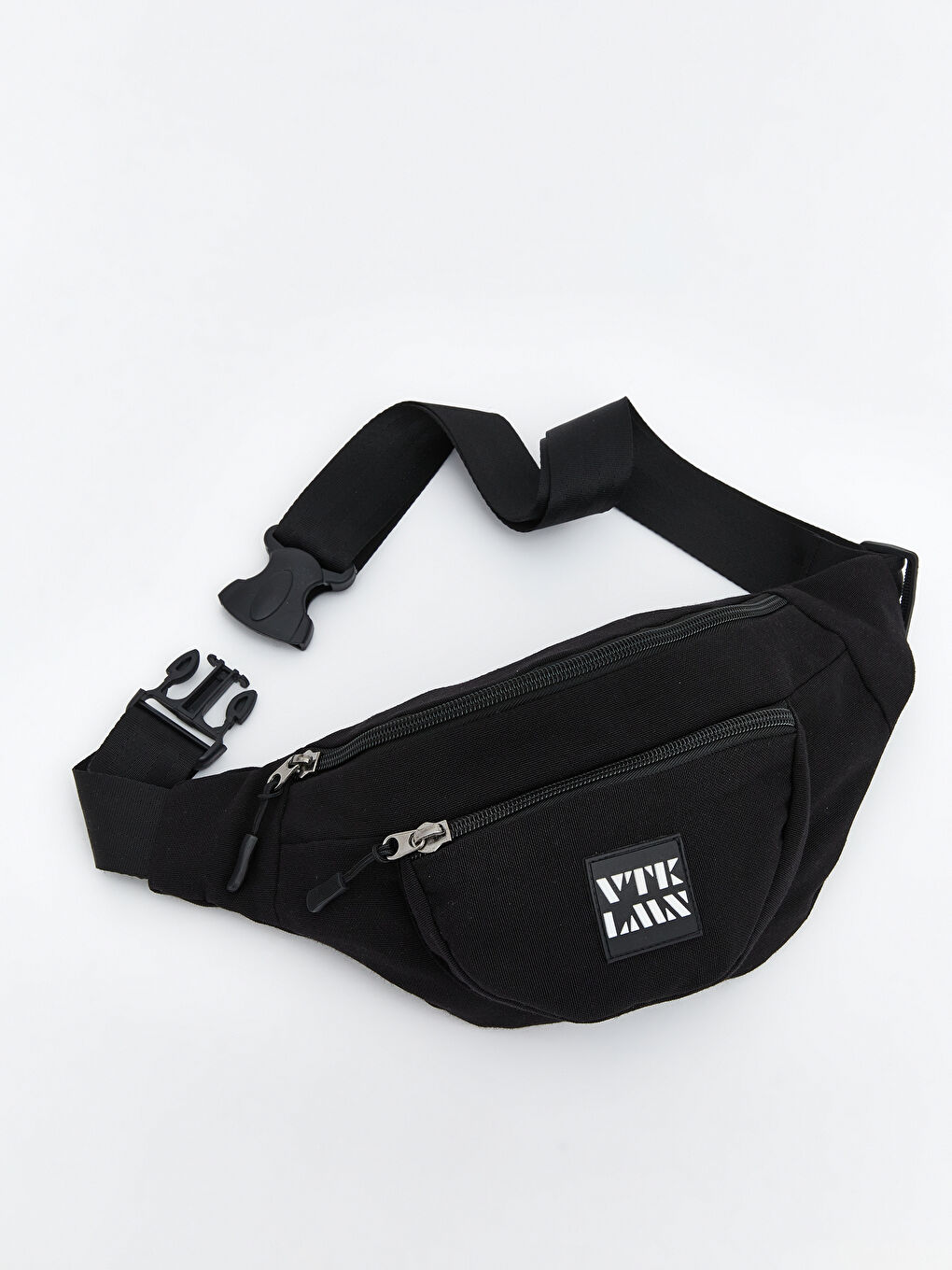 Siyah Baskılı Erkek Bel Çantası